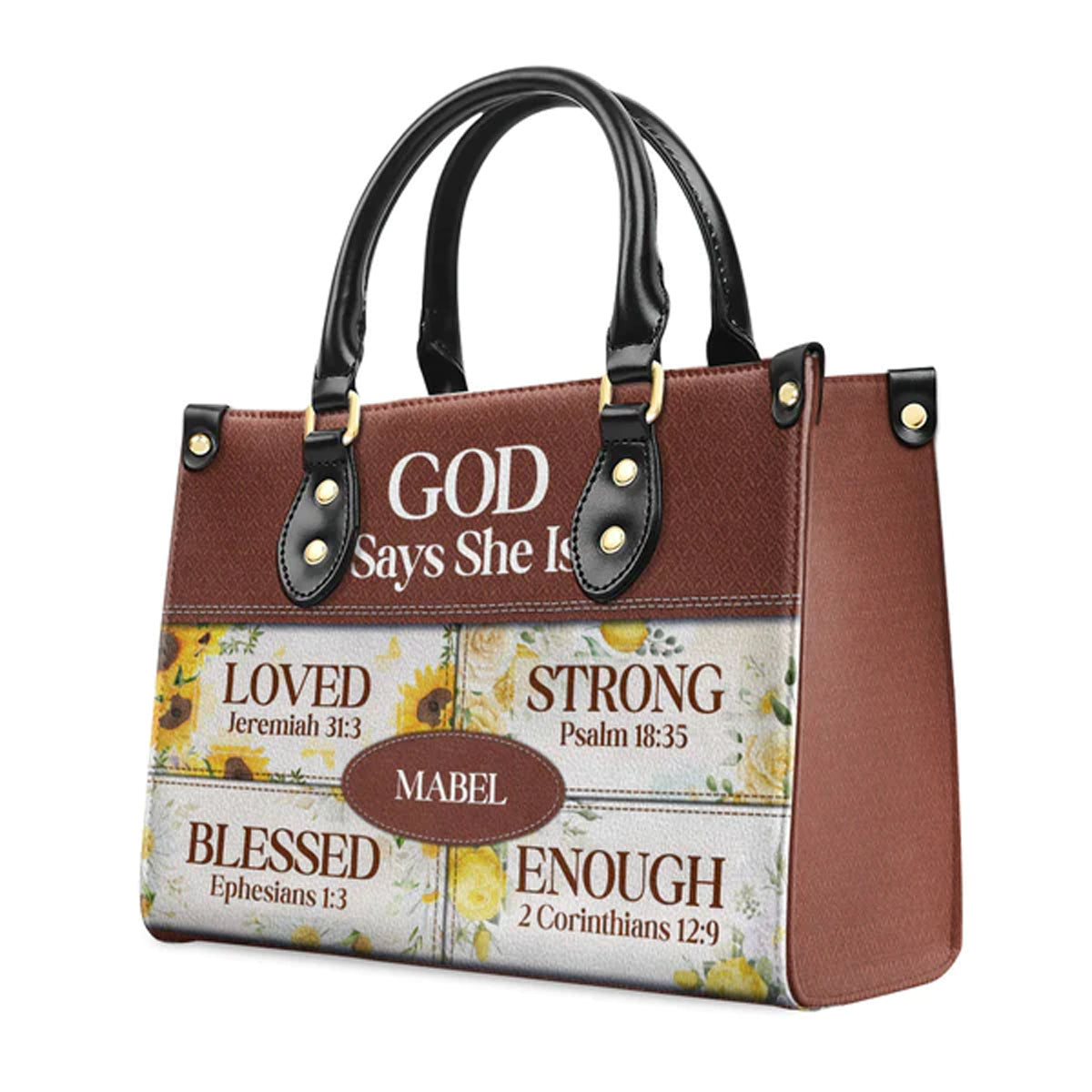 Christianartbag Handbags, God Says She Is Leather Bags, Personalized Bags, Gifts for Women, Christmas Gift, CABLTB01290723. - Christian Art Bag