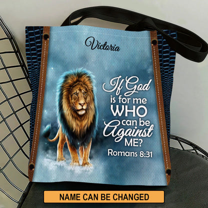 Christianart Designer Handbags, If God Is For Me Who Can Be Against Me Romans 8:31, Personalized Gifts, Gifts for Women. - Christian Art Bag