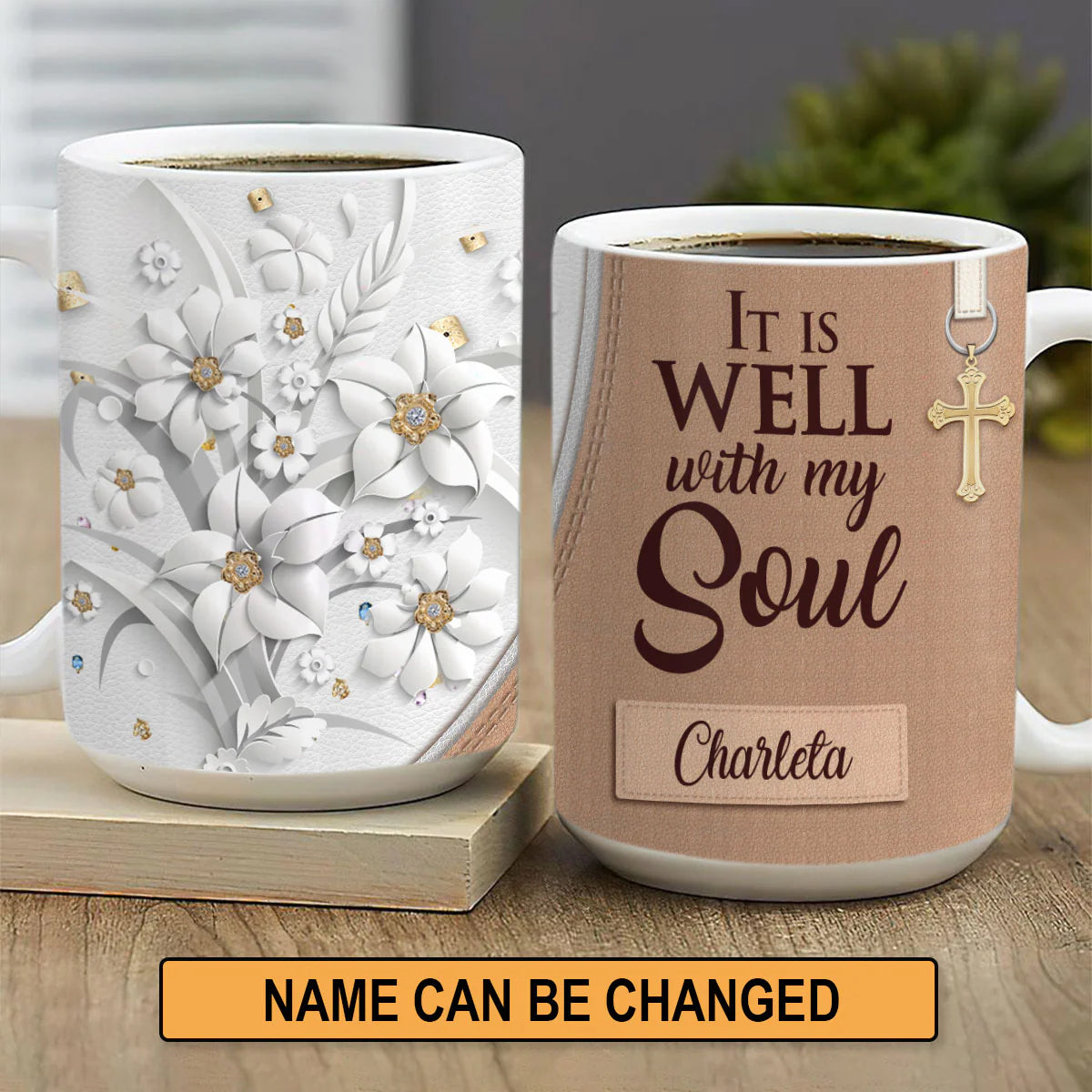 Christianartbag Drinkware, It Is Well With My Soul, Personalized Mug, Tumbler, Personalized Gift. - Christian Art Bag