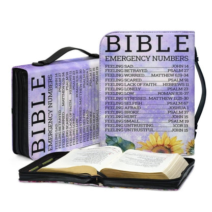 CHRISTIANARTBAG Bible Covers - Bible Emergency Numbers Bible-Cover - CABBBCV04080524.