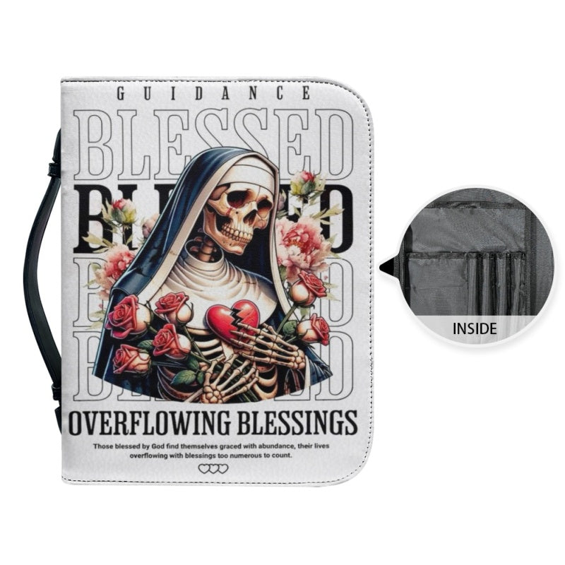 CHRISTIANARTBAG Bible Cover - Guidance Blessed Overflowing Blessings Ephesians - Personalized Bible Cover, CABBBCV04060924.