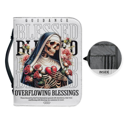 CHRISTIANARTBAG Bible Cover - Guidance Blessed Overflowing Blessings Ephesians - Personalized Bible Cover, CABBBCV04060924.