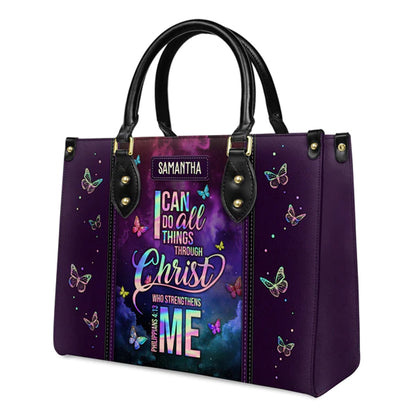 Christianart Designer Handbags, I Can Do All Things Through Christ Philippians 4:13, Personalized Gifts, Gifts for Women, Christmas Gift. - Christian Art Bag