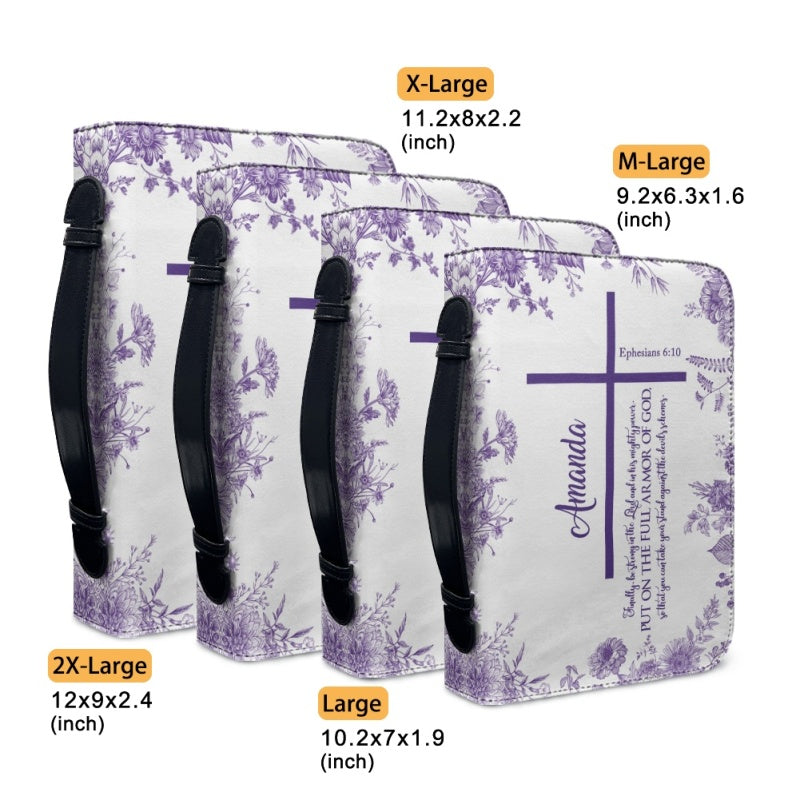 CHRISTIANARTBAG Bible Cover - Manifest Your Strength in Christ - Personalized Bible Cover, CABBBCV01112324.