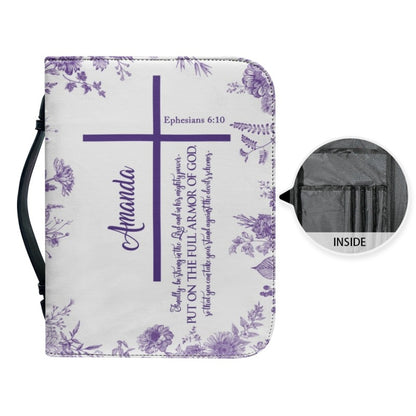 CHRISTIANARTBAG Bible Cover - Manifest Your Strength in Christ - Personalized Bible Cover, CABBBCV01112324.