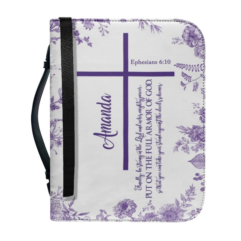 CHRISTIANARTBAG Bible Cover - Manifest Your Strength in Christ - Personalized Bible Cover, CABBBCV01112324.