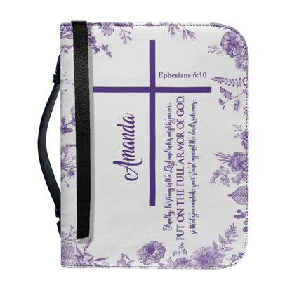 CHRISTIANARTBAG Bible Cover - Manifest Your Strength in Christ - Personalized Bible Cover, CABBBCV01112324.