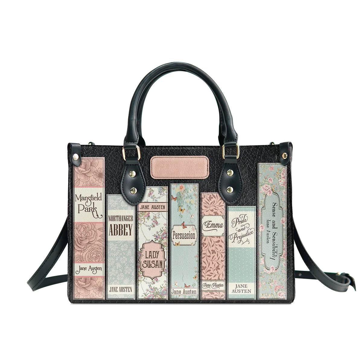 Christianartbag Novel Bags, Personalized Leather Handbags for Literary Enthusiasts, Jane Austen Books Leather Handbag, CABHN03281223. - Christian Art Bag