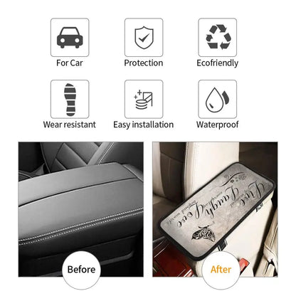 Christianartbag Armrest Accessories Car, Enhance Comfort and Protect Your Armrest with the Live Laugh Love Center Console Armrest Pad, CAB07260923. - Christian Art Bag