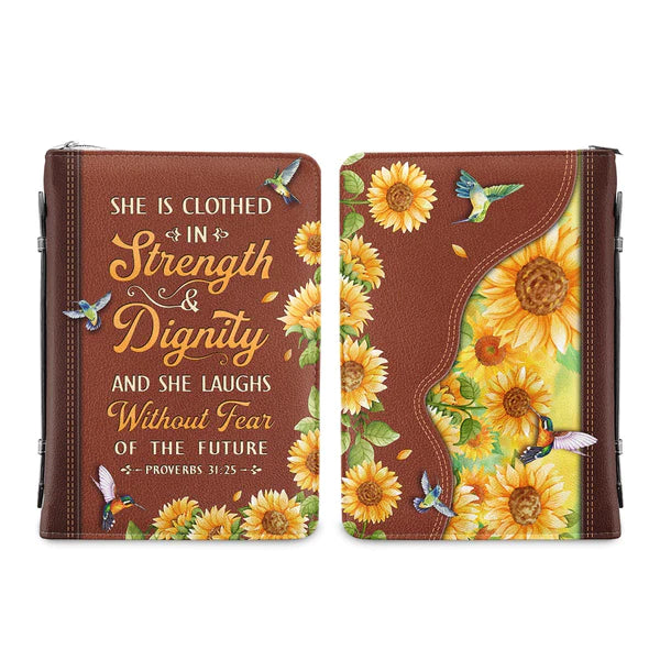 Christianart Bible Cover, She Is Clothed In Strength And Dignity Proverbs 31 25, Personalized Gifts for Pastor, Gifts For Women, Gifts For Men. - Christian Art Bag