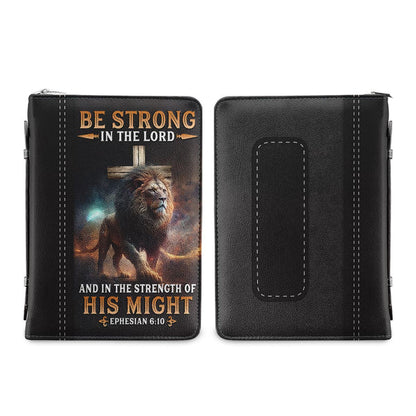 Christianart Bible Cover, Be Strong In The Lord And In The Strength Of His Might Ephesian 6:10, Personalized Gifts for Pastor, Gifts For Women, Gifts For Men. - Christian Art Bag