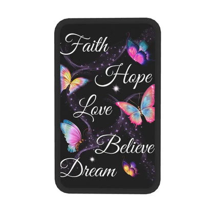 Christianartbag Armrest Accessories Car, Faith Hope Love, Enhance Comfort and Protect Your Armrest with the Butterfly Center Console Armrest Pad, CAB02260923. - Christian Art Bag