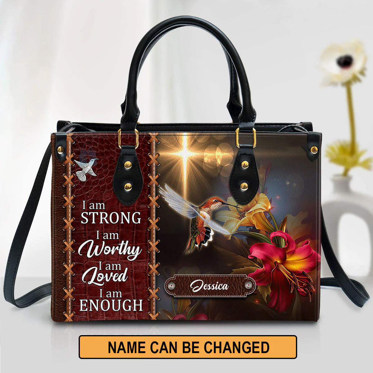 Christianart Handbag, Personalized Bags, I Am Enough, Personalized Gifts, Gifts for Women, Holiday Gift. - Christian Art Bag