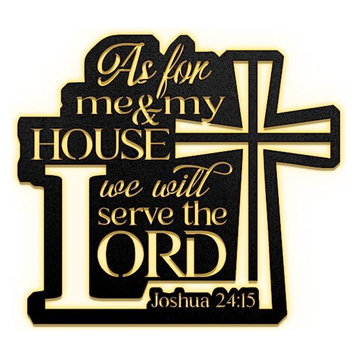 Christianartbag Metal Signs, As For Me & My House Joshua 24:15, Christian Wall Art With Religious Scripture, Appreciation Gifts For Family - Christian Art Bag