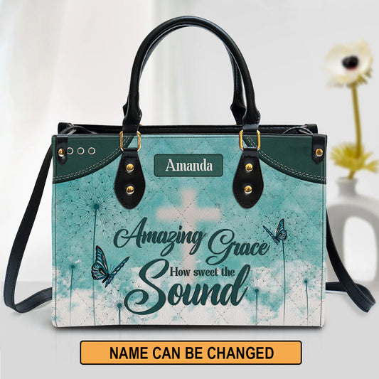 Christianart Handbag, Amazing Grace How Sweet The Sound, Personalized Gifts, Gifts for Women, Christmas Gift. - Christian Art Bag