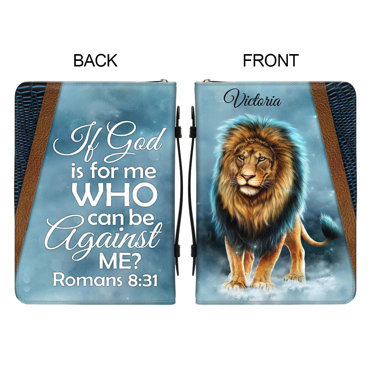 Christianart Bible Cover, If God Is For Me Who Can Be Against Me, Personalized Gifts for Pastor, Gifts For Women, Gifts For Men. - Christian Art Bag