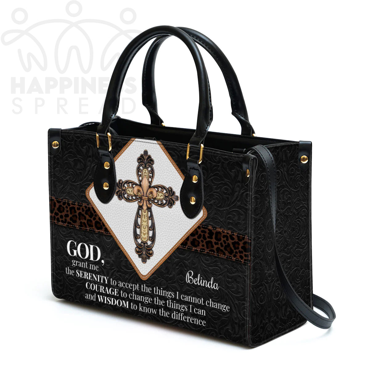 Christianart Handbag, Personalized Hand Bag, God and Cross, Personalized Gifts, Gifts for Women. - Christian Art Bag