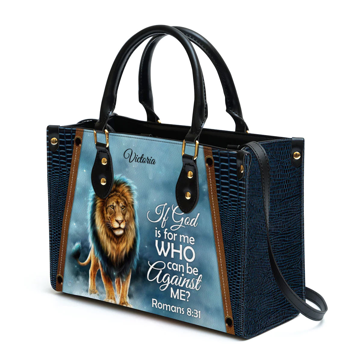 Christianart Designer Handbags, If God Is For Me Who Can Be Against Me Romans 8:31, Personalized Gifts, Gifts for Women. - Christian Art Bag