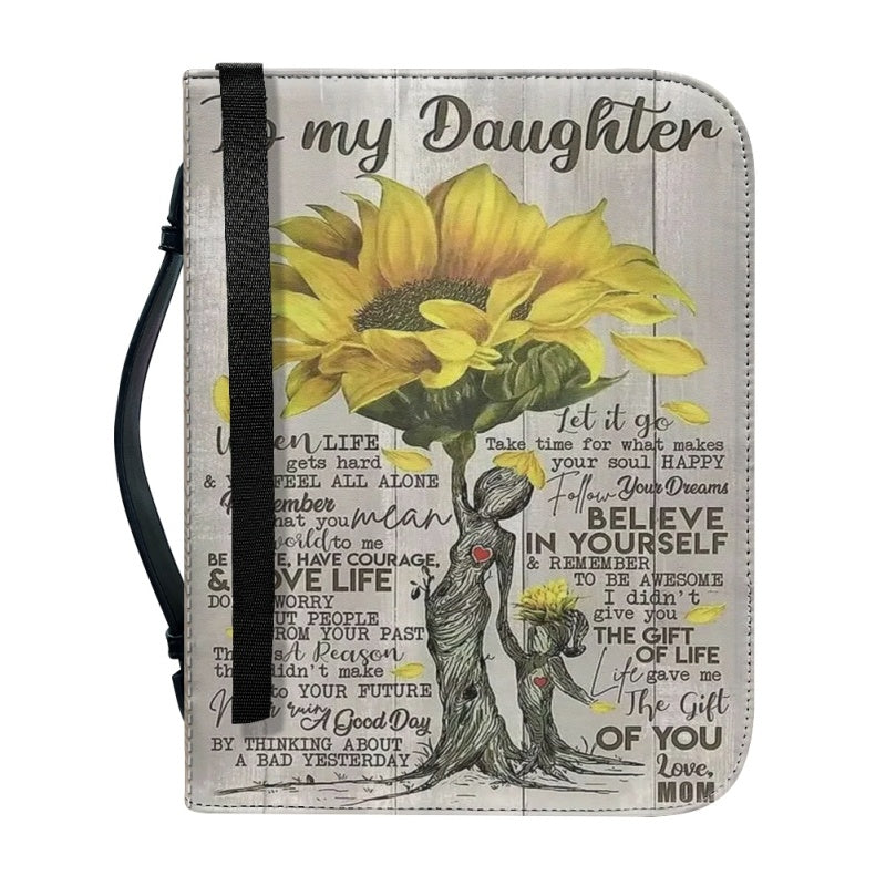 Christianartbag Bible Cover, To My Daughter Bible Cover, Personalized Bible Cover, Flower Bible Cover, Christian Gifts, CAB03101123. - Christian Art Bag