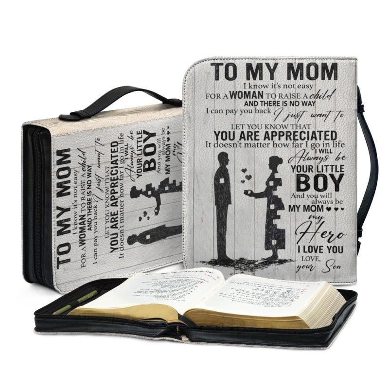 Christianartbag Bible Cover, To My Mom Bible Cover, Personalized Bible Cover, Mom Bible Cover, Mother Days Gifts, CAB04201223. - Christian Art Bag