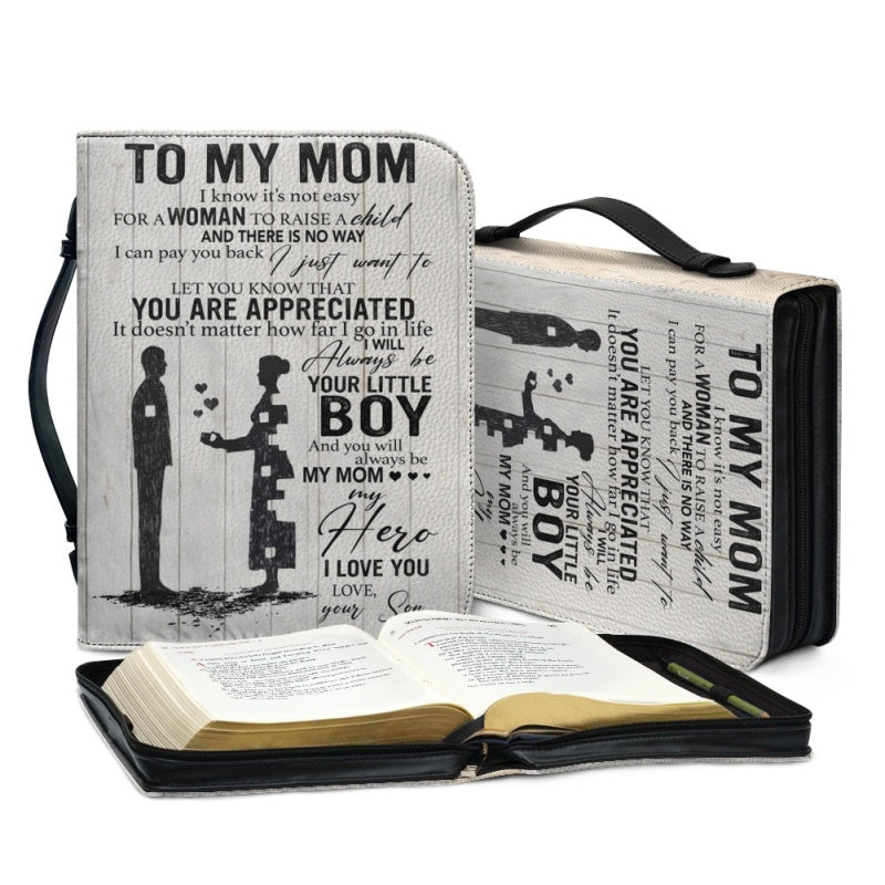 Christianartbag Bible Cover, To My Mom Bible Cover, Personalized Bible Cover, Mom Bible Cover, Mother Days Gifts, CAB04201223. - Christian Art Bag