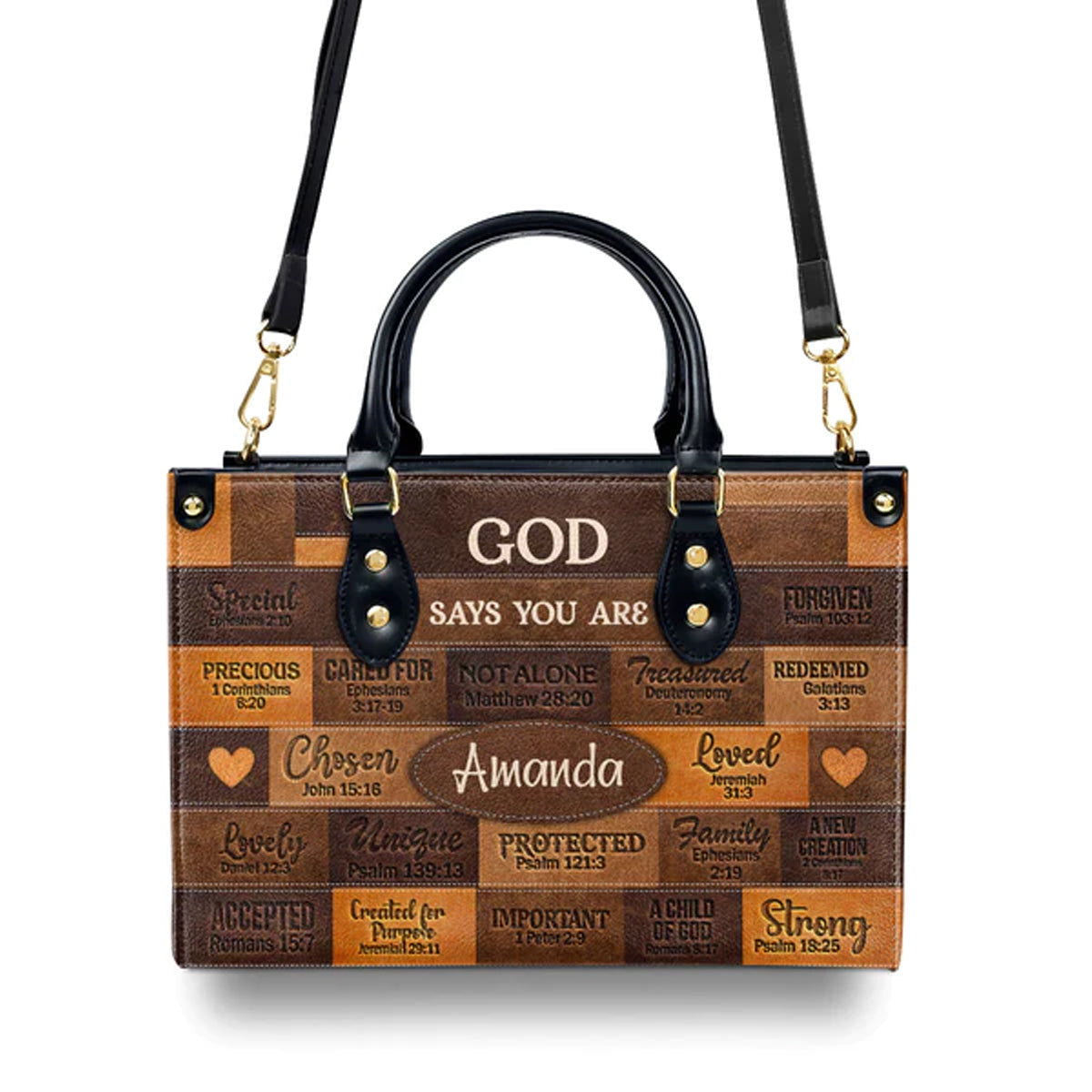 Christianartbag Handbags, God Says You Are Leather Bags, Personalized Bags, Gifts for Women, Christmas Gift, CABLTB01040823. - Christian Art Bag