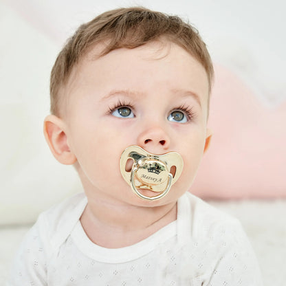 Personalized Pacifier & Clip Set – Custom Name Baby Gift | BPA-Free | 11 Colors