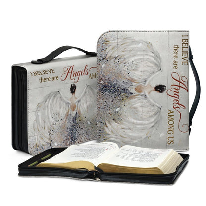 Christianart Bible Cover - I Believe There Are Angels Among Us - Bible Cover For Women - CABBBCV01060324.