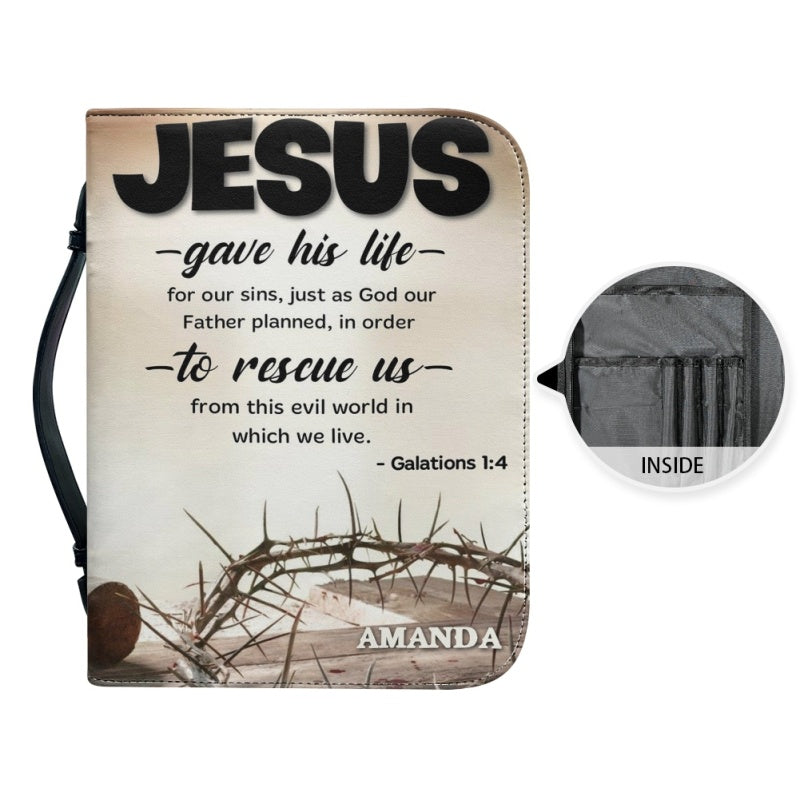 CHRISTIANARTBAG - Personalized Bible Covers - Custom Name Bible Cover - CABBBCV03240424.