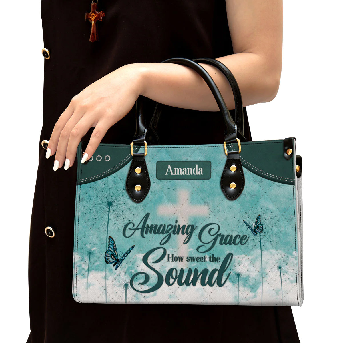 Christianart Handbag, Amazing Grace How Sweet The Sound, Personalized Gifts, Gifts for Women, Christmas Gift. - Christian Art Bag