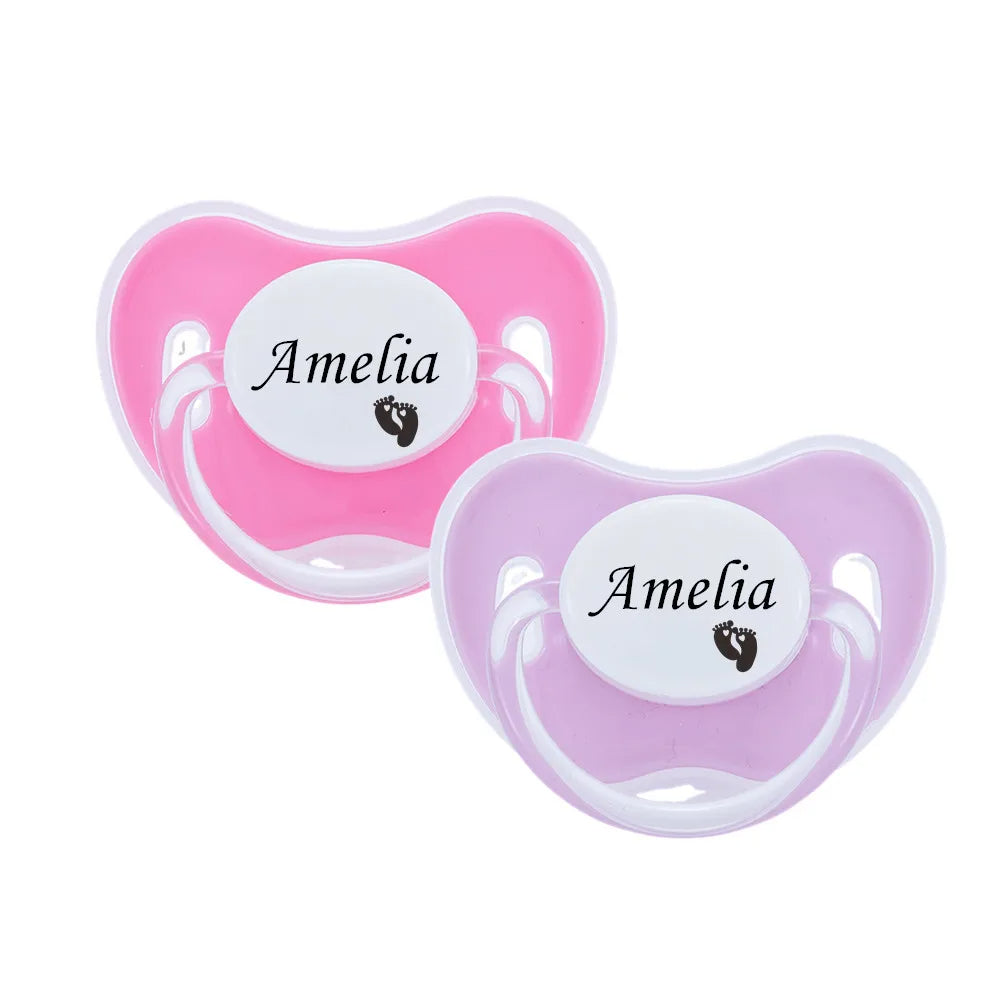 Personalized Pacifier & Clip Set – Custom Name Baby Gift | BPA-Free | 11 Colors