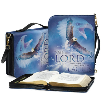 CHRISTIANARTBAG Bible Covers - Those Who Wait On The Lord Isaiah 40:31, Eagles Bible Cover - CABBBCV02060624