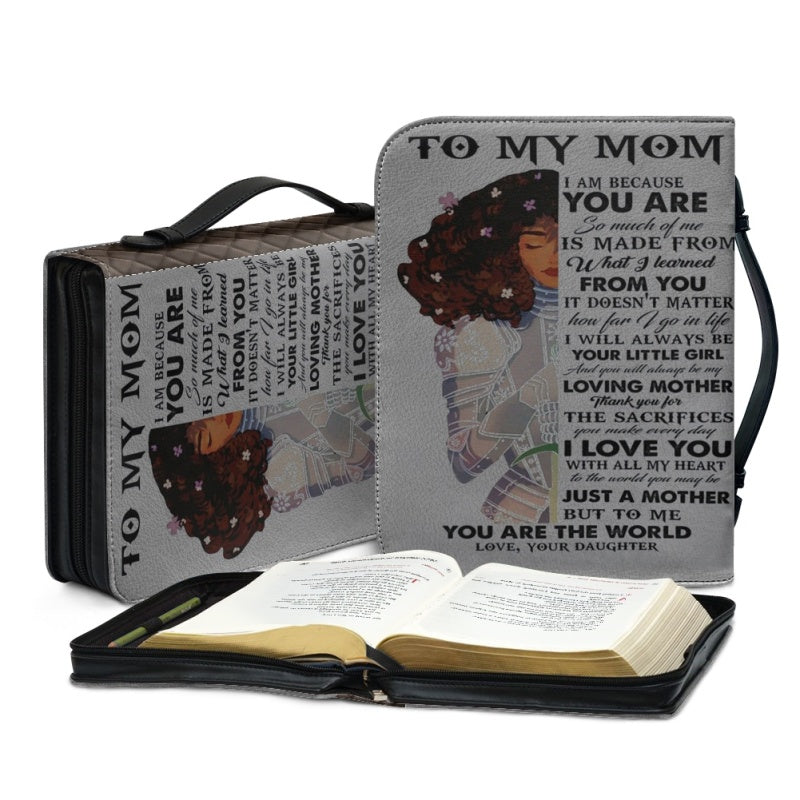 Christianartbag Bible Cover, To My Mom I Love You Warrior Bible Cover, Personalized Bible Cover, Mom Bible Cover, Mother Days Gifts, CAB05201223. - Christian Art Bag