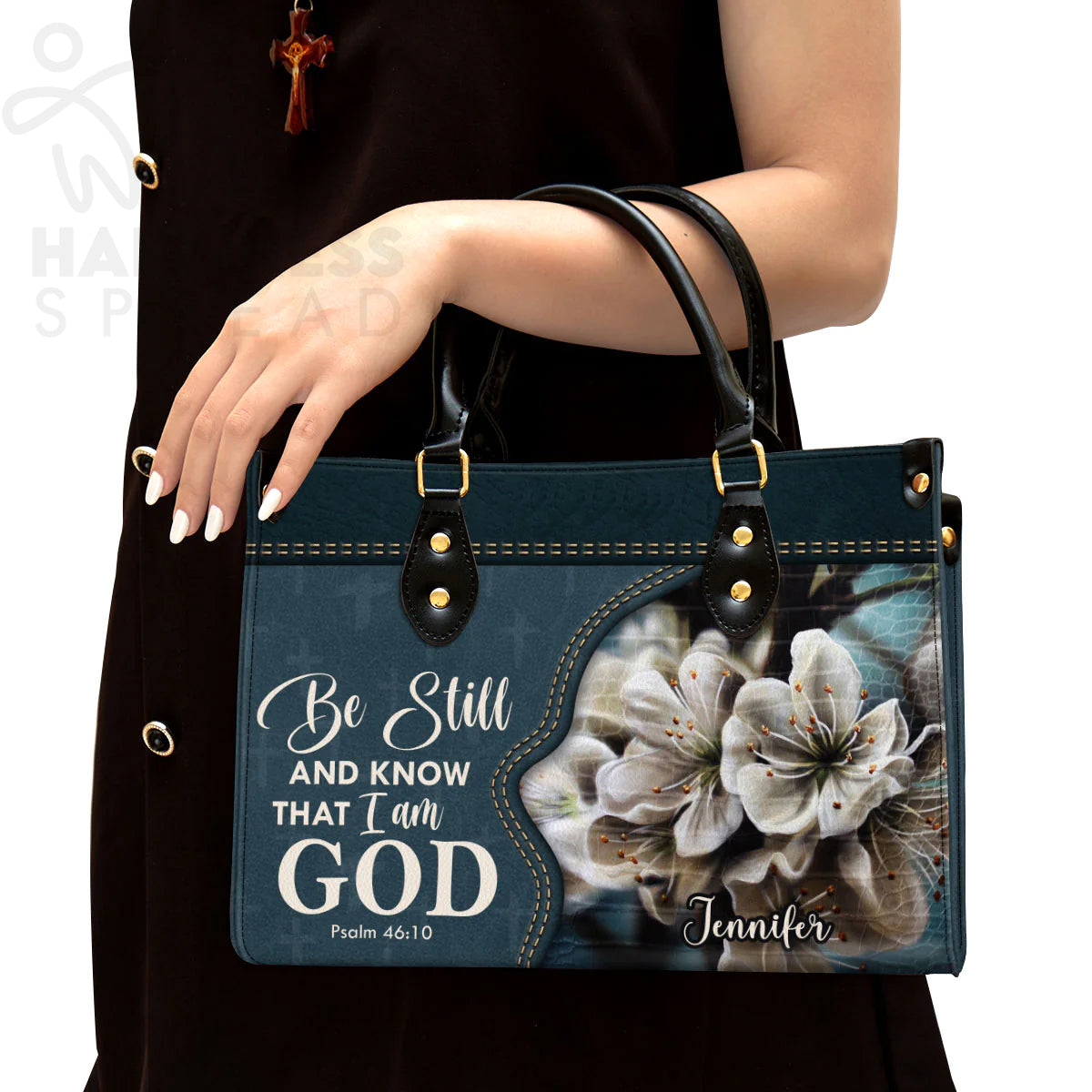 Christianart Handbag, Be Still And Know That I Am God, Personalized Gifts, Gifts for Women. - Christian Art Bag