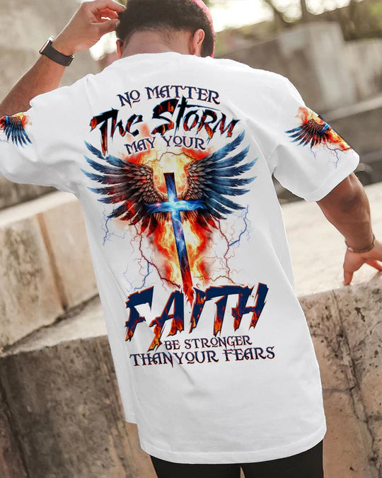 Christianartbag 3D T-Shirt For Men, No Matter The Storm Men's All Over Print Shirt, Christian T-Shirt, Christian 3D T-Shirt, Unisex T-Shirt. - Christian Art Bag