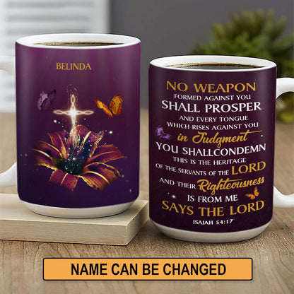 Christianartbag Drinkware, No Weapon, Personalized Mug, Tumbler, Personalized Gift. - Christian Art Bag