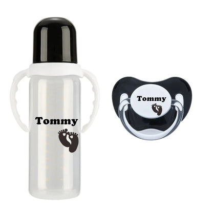 Personalized Baby Bottle & Pacifier Set – BPA-Free | 260ml Standard Neck | Custom Name Gift | CHRISTIANARTBAG