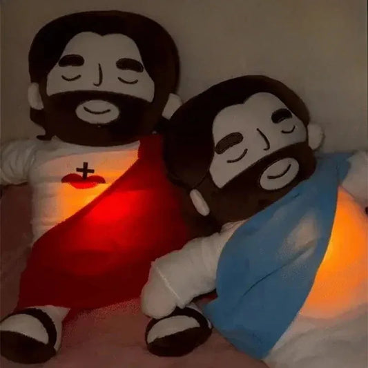 CHRISTIANARTBAG GIFTS - 40CM Breathing Jesus Soothe Plush Toy – Comforting & Calming for Kids | Easter & Christmas Gift