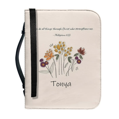 Christianartbag Bible Cover, Daily Flower Bible Cover, Personalized Bible Cover, Flower Bible Cover, Christian Gifts, CAB01101123. - Christian Art Bag