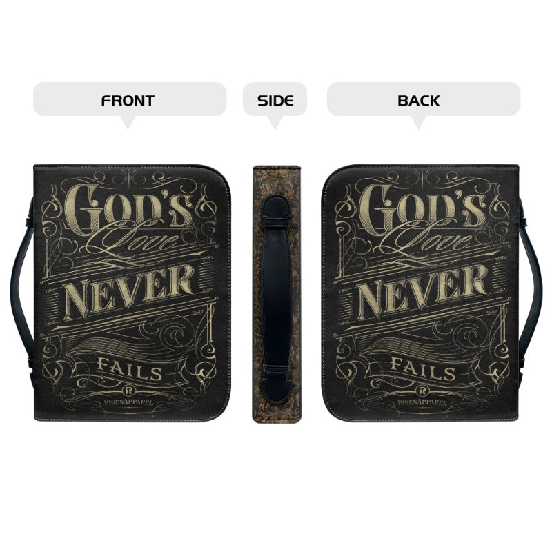 CHRISTIANARTBAG Bible Covers - God's Love Never Fails Bible-Cover - CABBBCV03080524.