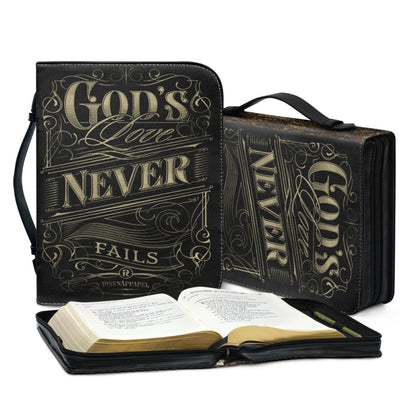 CHRISTIANARTBAG Bible Covers - God's Love Never Fails Bible-Cover - CABBBCV03080524.