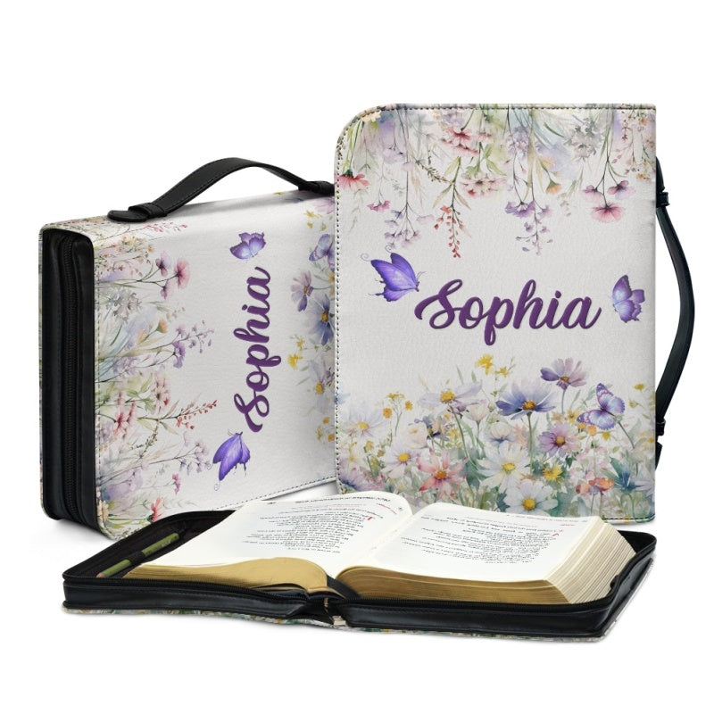 Christianartbag Bible Cover, GOD Has An Amazing Plan For Your Life Bible Cover, Personalized Bible Cover, Flower Bible Cover, Christian Gifts, CAB02271223. - Christian Art Bag