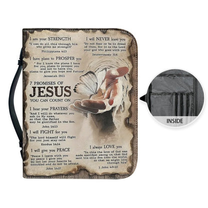 Christianartbag Bible Cover, 7 Promises Of Jesus Bible Cover, Personalized Bible Cover, Warrior Bible Cover, Christian Gifts, CAB01200124. - Christian Art Bag