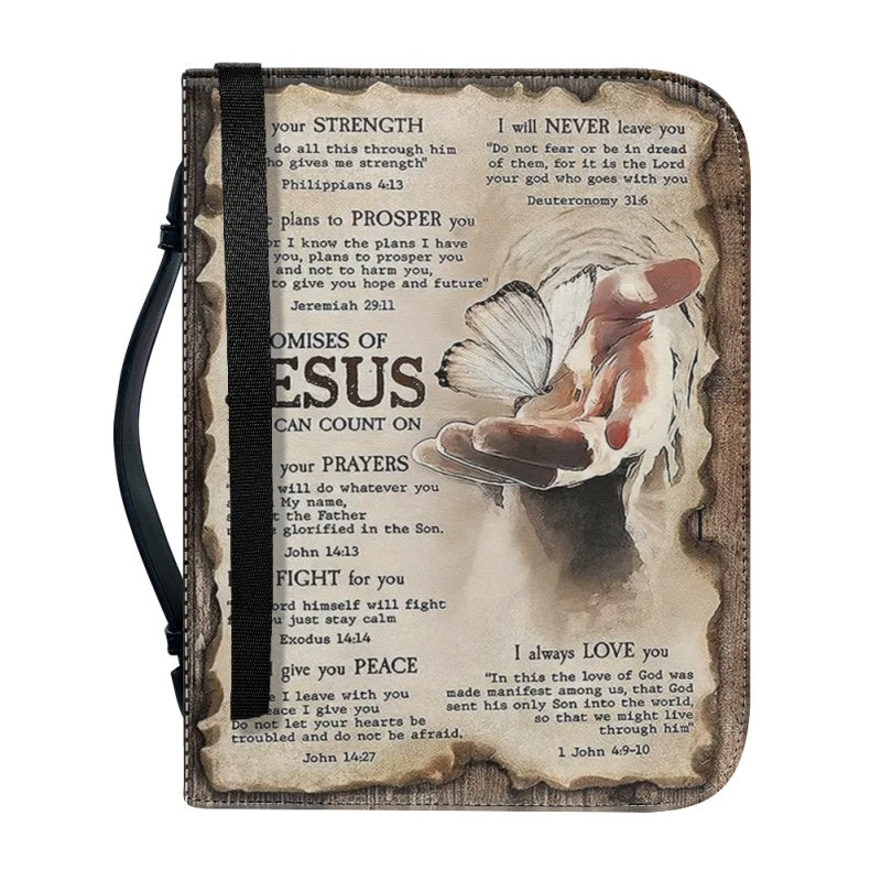 Christianartbag Bible Cover, 7 Promises Of Jesus Bible Cover, Personalized Bible Cover, Warrior Bible Cover, Christian Gifts, CAB01200124. - Christian Art Bag