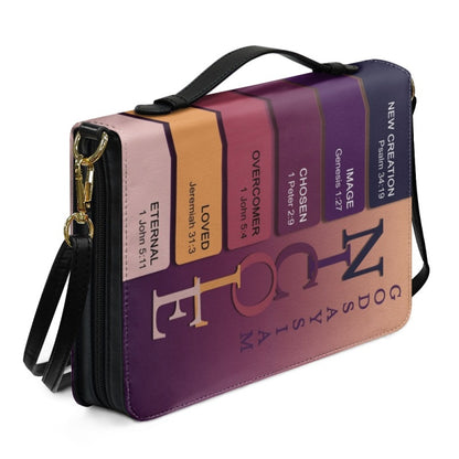 CHRISTIANARTBAG Bible Cover Dark Purple - Uncover the sacred meaning of your name - Personalized Bible Cover, CABBBCV09131124.