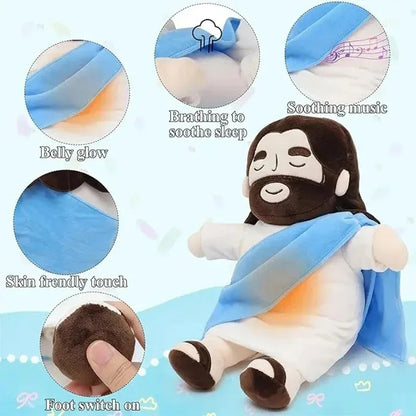 CHRISTIANARTBAG GIFTS - 40CM Breathing Jesus Soothe Plush Toy – Comforting & Calming for Kids | Easter & Christmas Gift