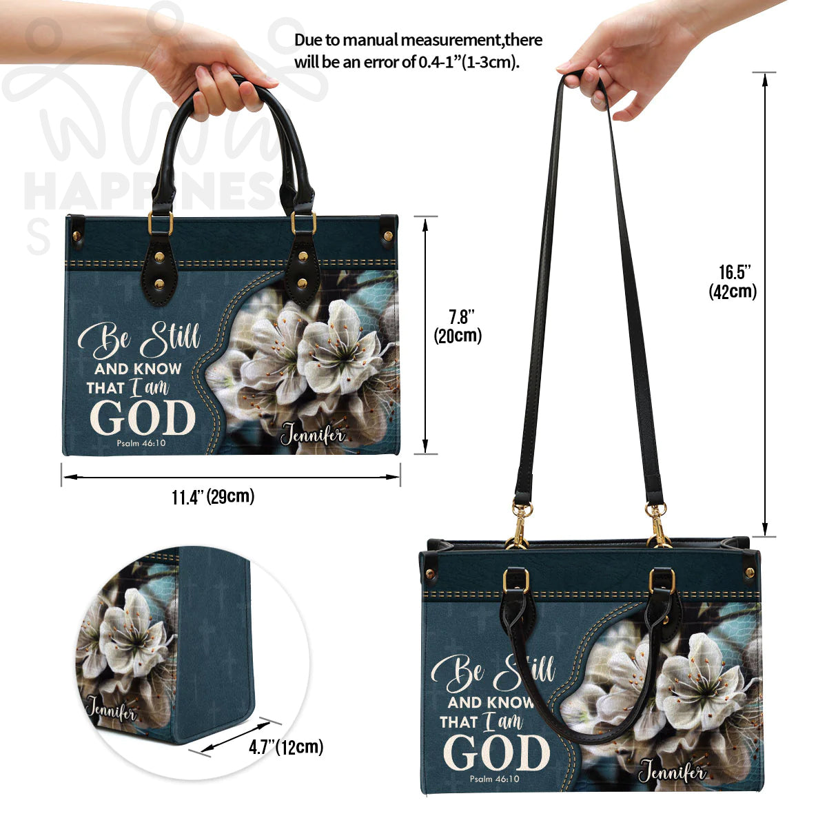 Christianart Handbag, Be Still And Know That I Am God, Personalized Gifts, Gifts for Women. - Christian Art Bag