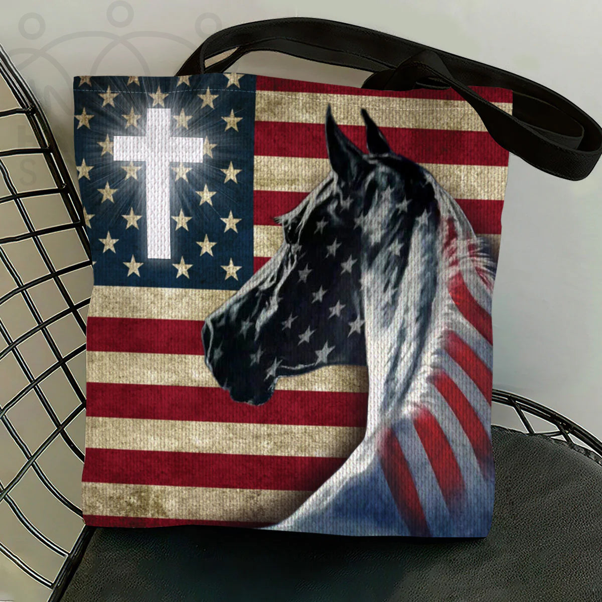 Christianart Handbag, Personalized Hand Bag, American Flag 4th of July, Personalized Gifts, Gifts for Women. - Christian Art Bag