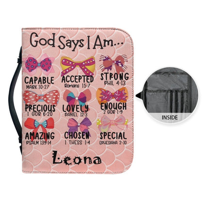 Christianartbag Bible Cover, God Says You Are Bible Cover, Personalized Bible Cover, Cute Pink Bible Cover, Bible Cover For Kids, Christian Gifts, CAB02271123. - Christian Art Bag