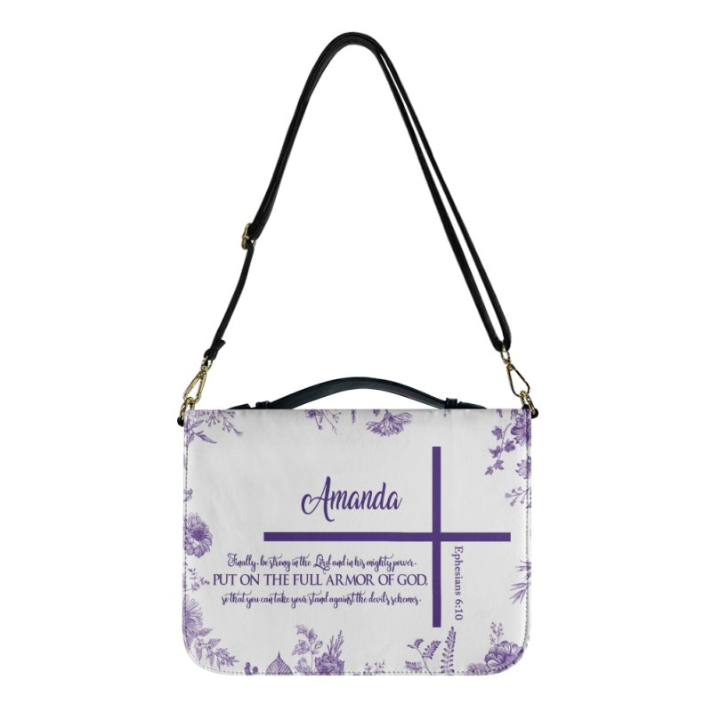 CHRISTIANARTBAG Bible Cover - Manifest Your Strength in Christ - Personalized Bible Cover, CABBBCV01112324.